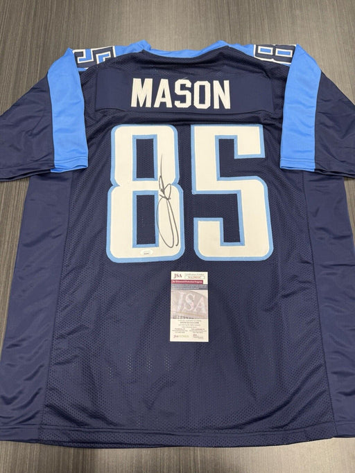 Derrick Mason Signed Tennessee Titans Custom Jersey JSA COA