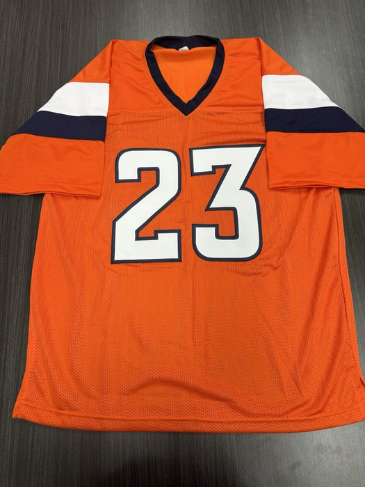 Audric Estime Signed Denver Broncos Custom Jersey Beckett COA