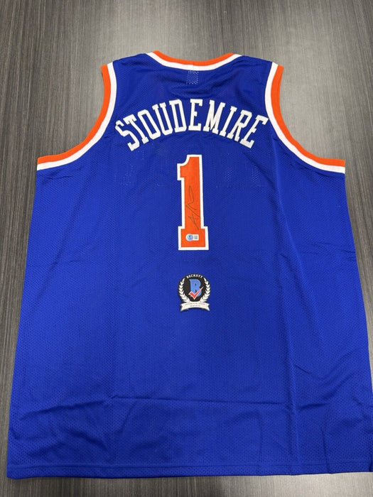 Amare Stoudamire signed New York Knicks Custom Jersey Beckett COA