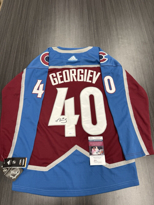 Alexander Georgiev Signed Colorado Avalanche Jersey JSA COA