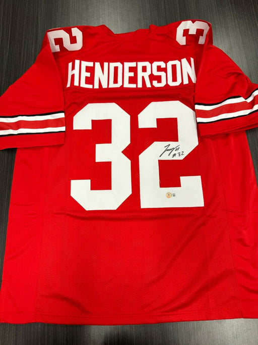 Treveyon Henderson Signed Ohio State Buckeyes Custom Jersey Beckett COA