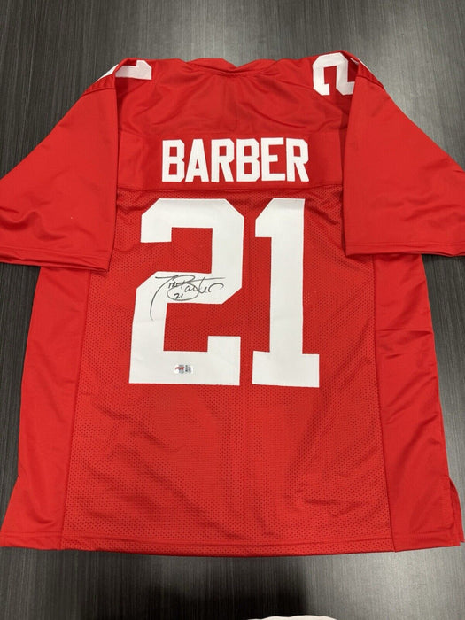 Tiki Barber Signed New York Giants Custom Jersey PIA COA