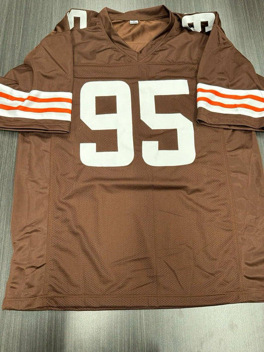 Myles Garrett Signed Cleveland Browns Custom Jersey Beckett COA