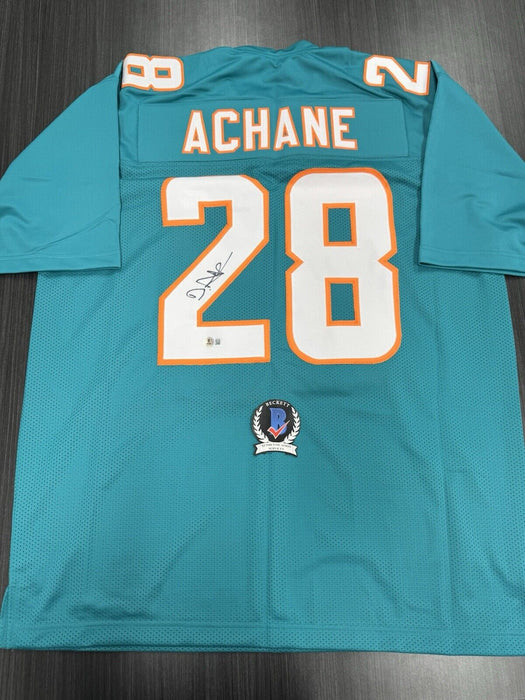 De’Von Achane Signed Miami Dolphins Custom Jersey Beckett COA
