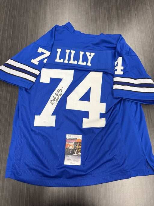 Bob Lilly Signed Dallas Cowboys Custom Jersey JSA COA