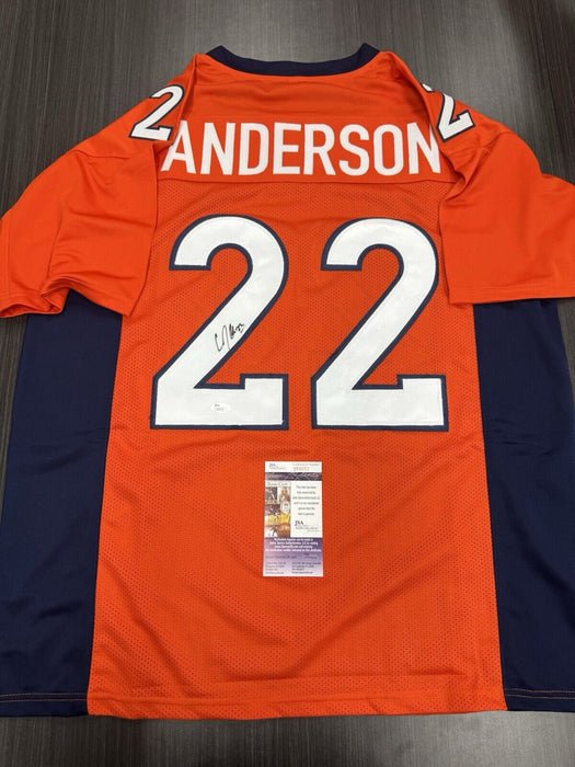 CJ Anderson Signed Denver Broncos Custom Jersey JSA COA