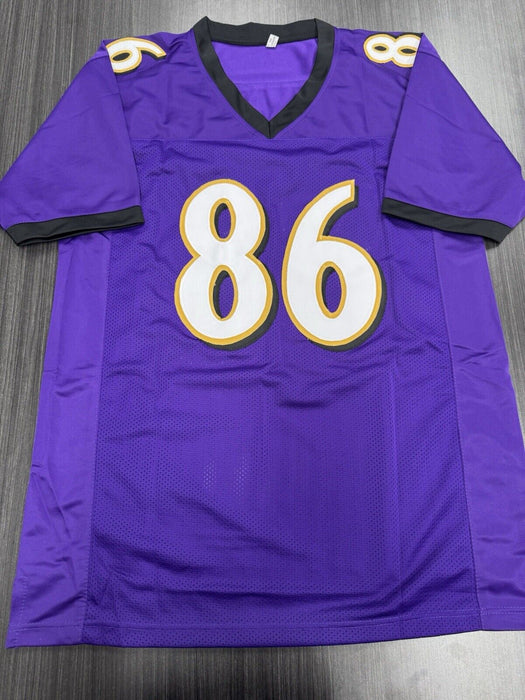 Todd Heap Signed Baltimore Ravens Custom Jersey Beckett COA