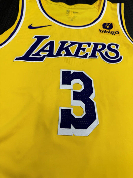 Anthony Davis Lakers 2024 NBA Game Used Jersey Meigray LOA Worn 3 Games