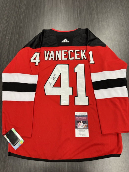 Vitek Vanecek Signed New Jersey Devils Jersey JSA COA