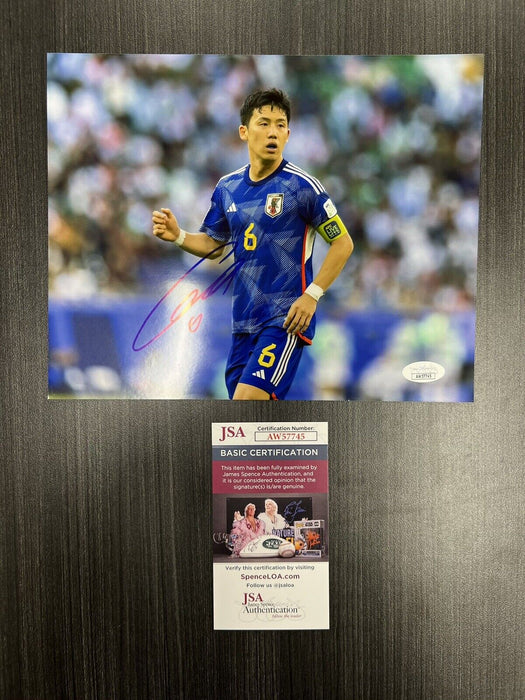 Wataru Endo Signed Liverpool 8x10 Photo JSA COA