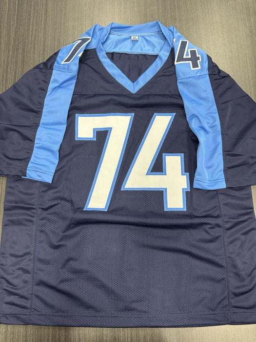 Bruce Matthews Signed Tennessee Titans Custom Jersey Beckett COA