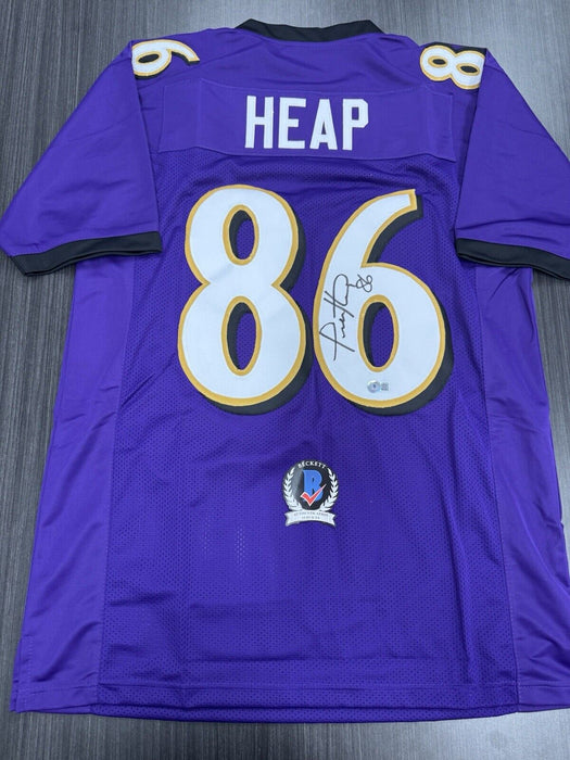Todd Heap Signed Baltimore Ravens Custom Jersey Beckett COA