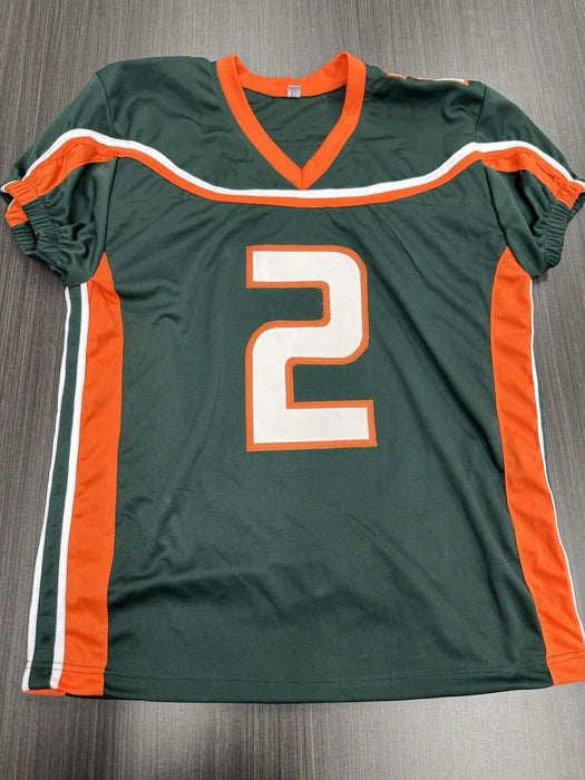Willis McGahee Signed Miami Hurricanes Custom Jersey Beckett COA