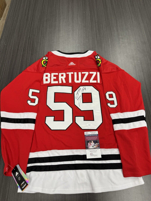 Tyler Bertuzzi Signed Chicago Blackhawks Jersey JSA COA