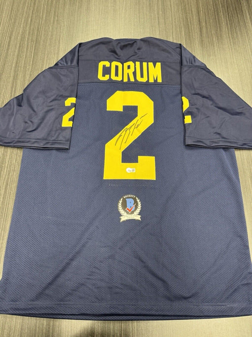 Blake Corum Signed Michigan Wolverines Custom Jersey Beckett COA
