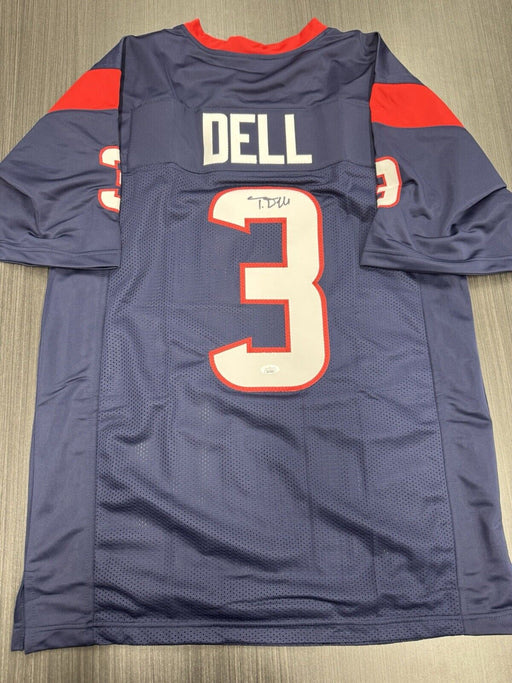 Tank Dell Signed Houston Texans Custom Jersey JSA COA