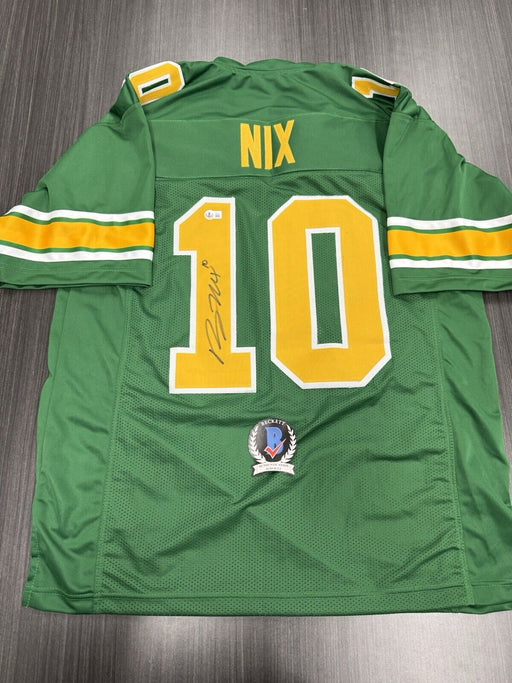 Bo Nix Signed Oregon Ducks Custom Jersey Beckett COA