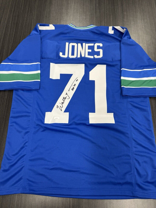 Walter Jones Signed Seattle Seahawks Custom Jersey JSA COA