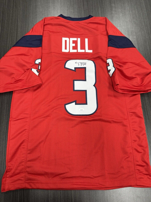 Tank Dell Signed Hosuton Texans Custom Jersey JSA COA