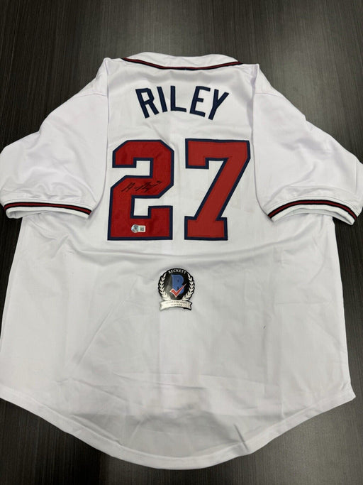 Austin Riley Signed Atlanta Braves Custom Jersey Beckett COA