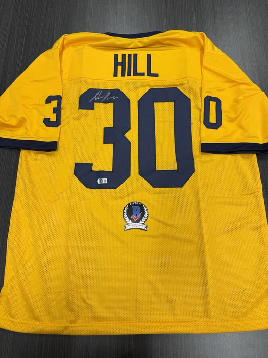 Dax Hill Signed Michigan Wolverines Custom Jersey Beckett COA