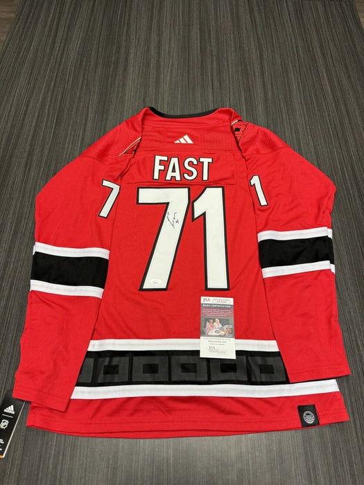 Jesper Fast Signed Carolina Hurricanes Jersey JSA COA