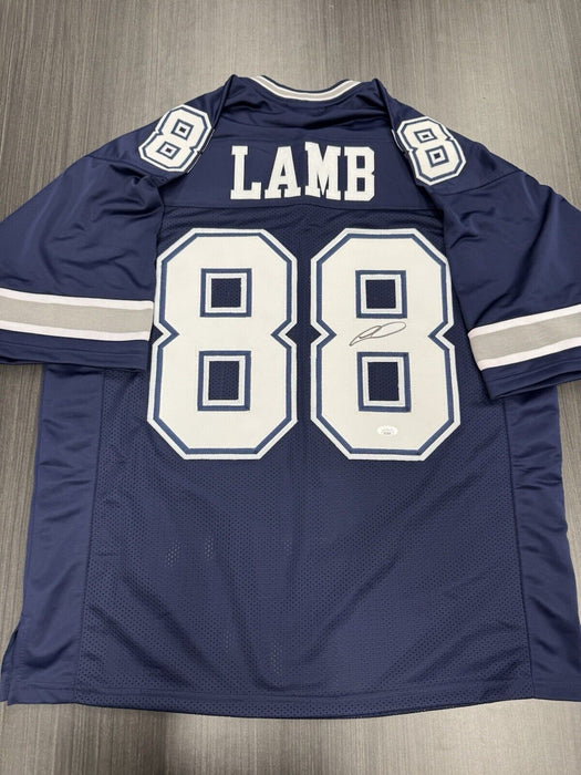 Ceedee Lamb Signed Dallas Cowboys Custom Jersey JSA COA