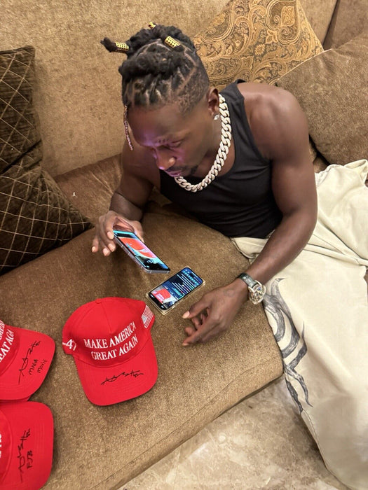 Antonio Brown Signed Donald Trump Election MAGA Hat Steelers JSA COA