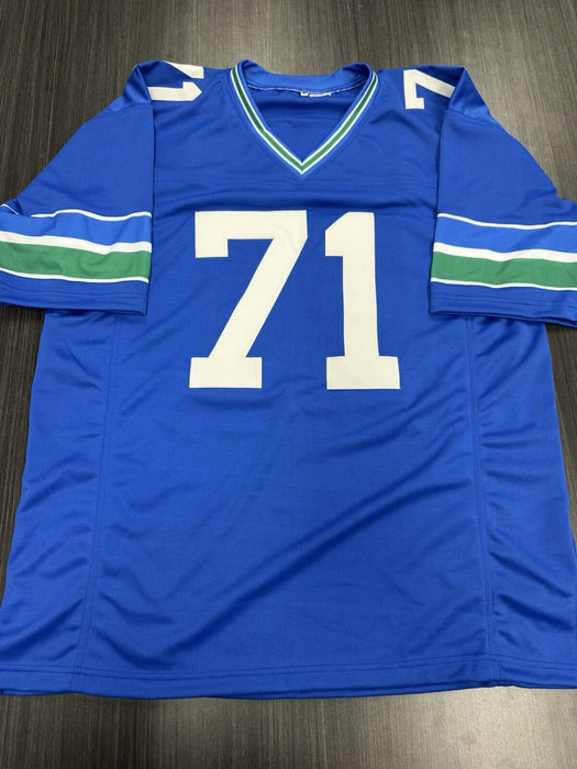 Walter Jones Signed Seattle Seahawks Custom Jersey JSA COA