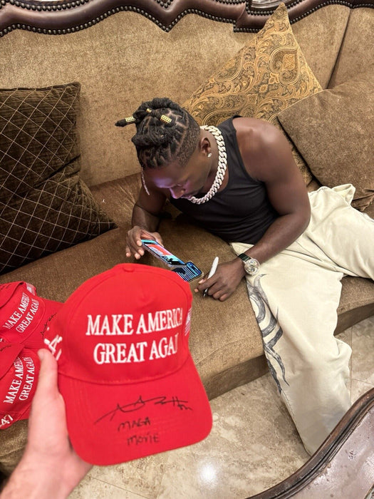 Antonio Brown Signed Donald Trump Election MAGA Hat Steelers JSA COA Inscribed