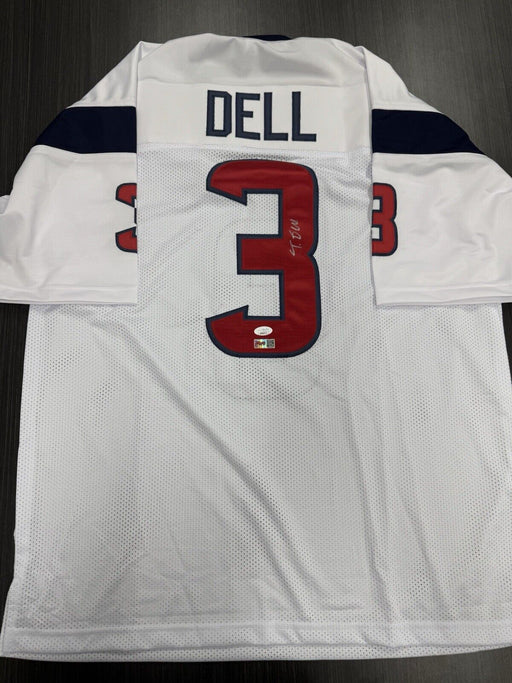 Tank Dell Signed Houston Texans Custom Jersey JSA COA