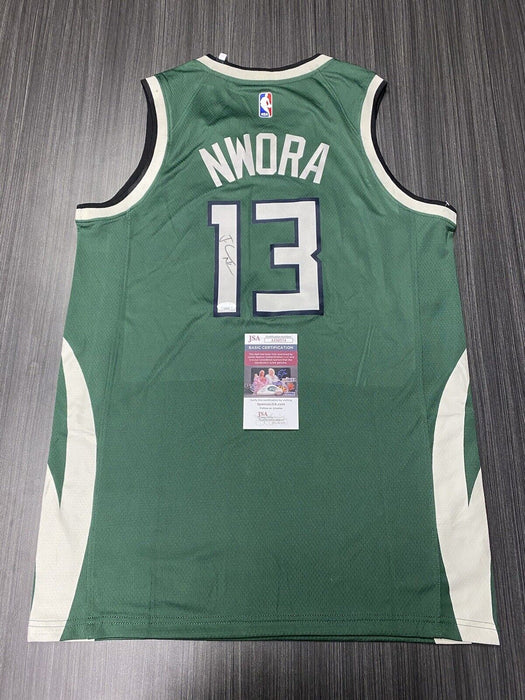 Jordan Nwora Signed Milwaukee Bucks Jersey JSA COA