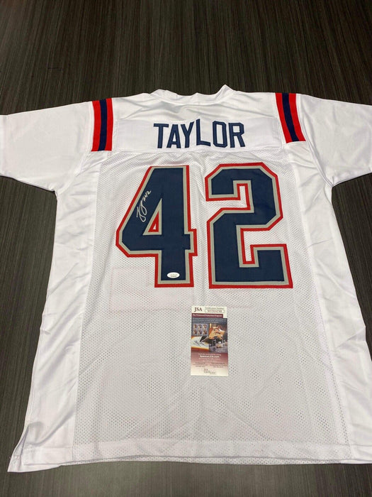 J.J. Taylor New England Patriots Autographed Custom Jersey JSA