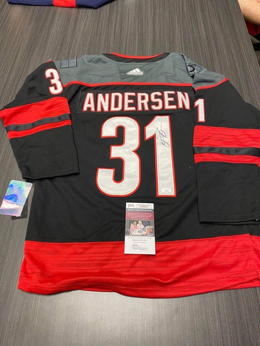 Frederik Andersen Carolina Hurricanes Autographed Custom Jersey JSA