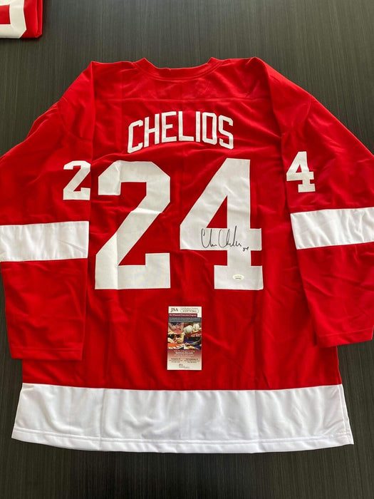 Chris Chelios Detroit Red Wings Autographed Custom Jersey JSA