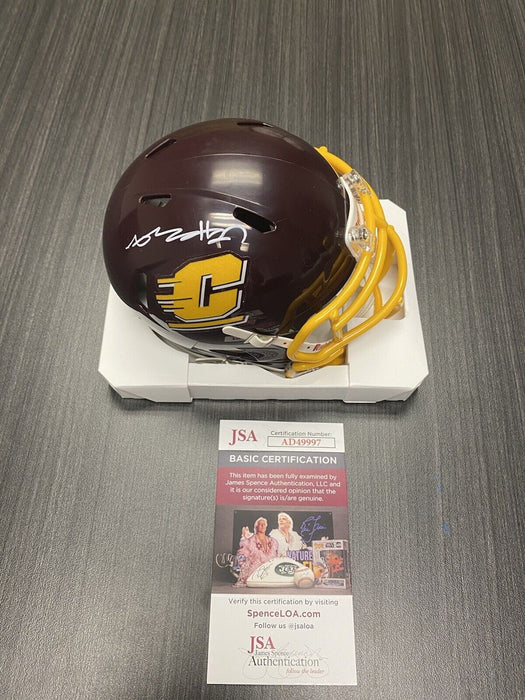 Antonio Brown Central Michigan Chippewas Autographed  Mini Helmet JSA