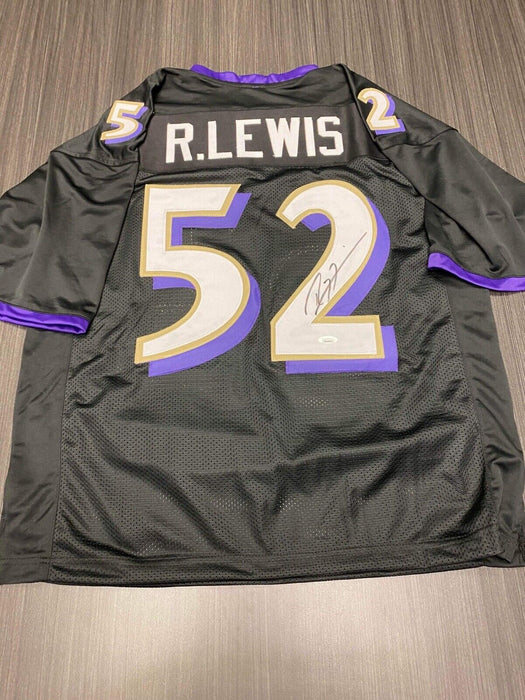 Ray Lewis Baltimore Ravens Autographed Custom Jersey JSA