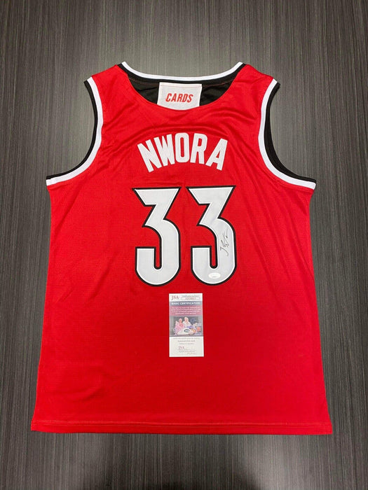 Jordan Nwora Louisville Cardinals Autographed Custom Jersey JSA
