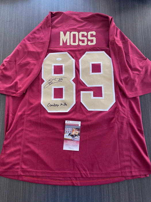 Santana Moss Washington Redskins Autographed Custom Jersey JSA Inscribed