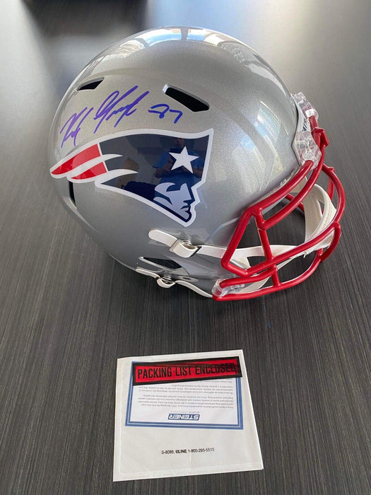Rob Gronkowski New England Patriots Autographed  Full Size Helmet Steiner