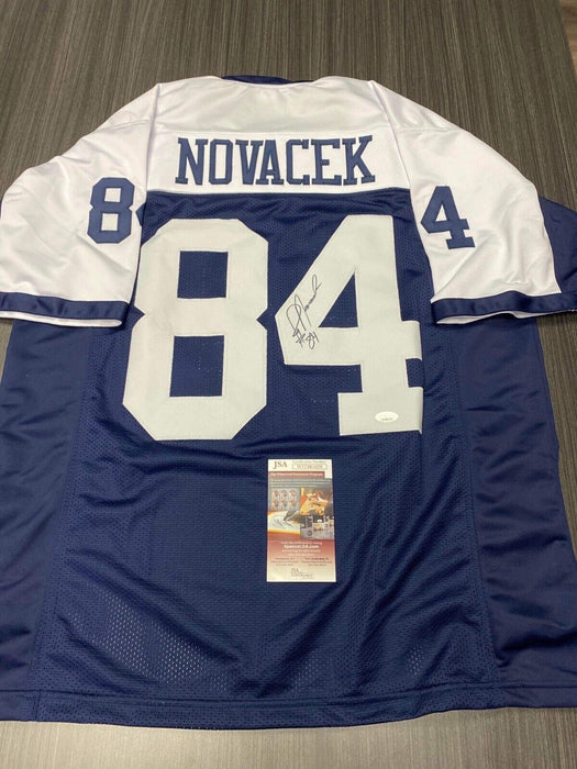 Jay Novacek Dallas Cowboys Autographed Custom Jersey JSA