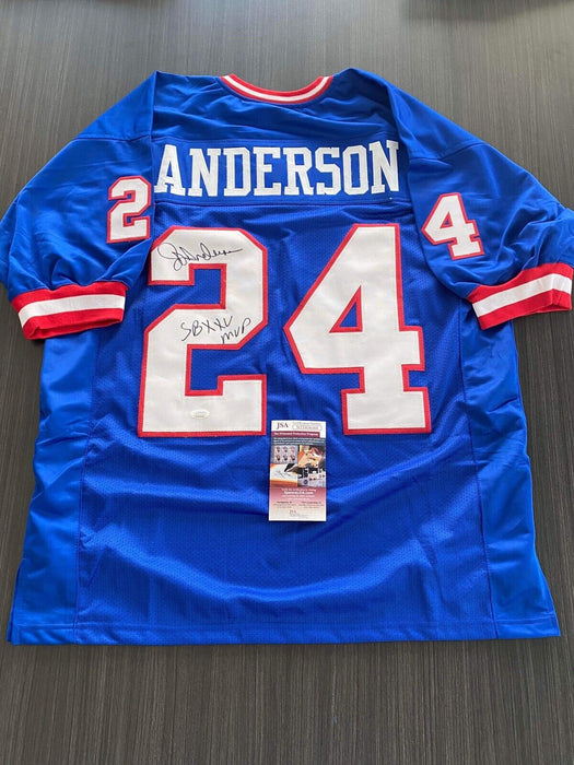 Otis Anderson New York Giants Autographed Custom Jersey JSA Inscribed