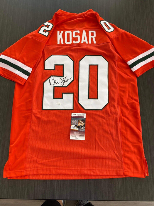 Bernie Kosar Miami Hurricanes Autographed Custom Jersey JSA
