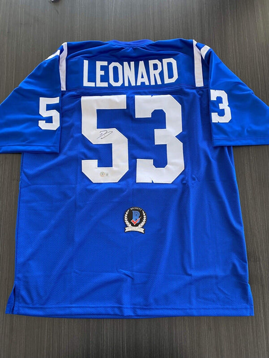 Darius Leonard Indianapolis Colts Autographed Custom Jersey Beckett