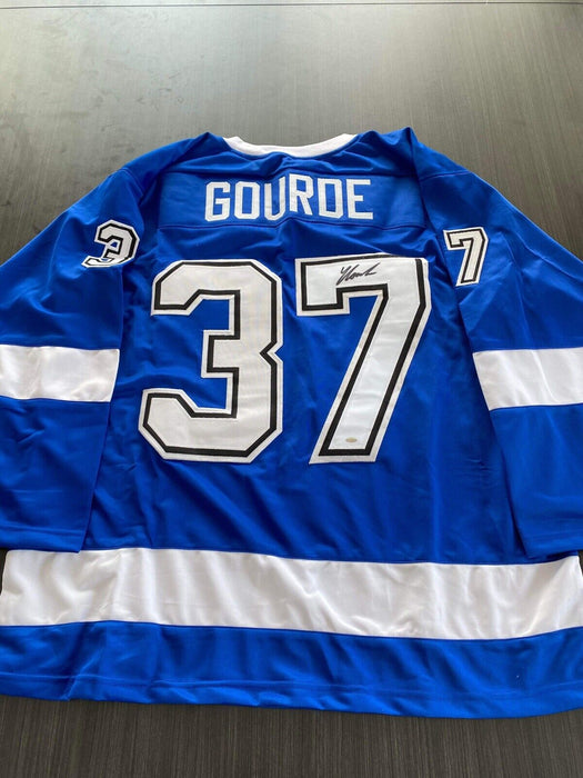 Yanni Gourde Tampa Bay Lightning Autographed Custom Jersey JSA