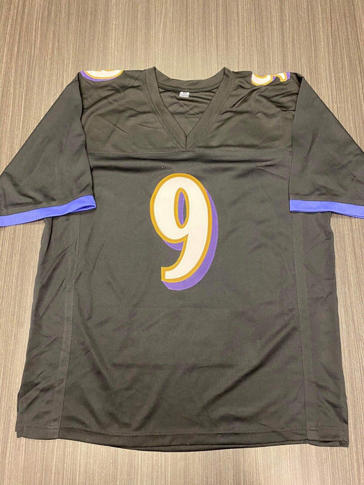 Justin Tucker Baltimore Ravens Autographed Custom Stat Jersey JSA