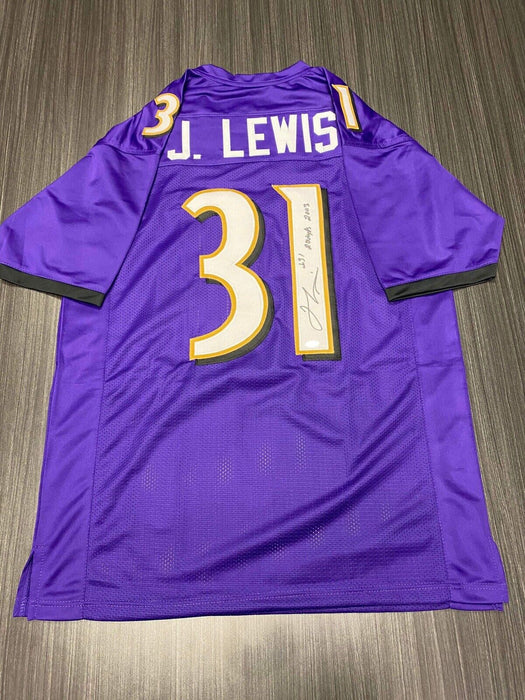 Jamal Lewis Baltimore Ravens Autographed Custom Jersey JSA Inscribed
