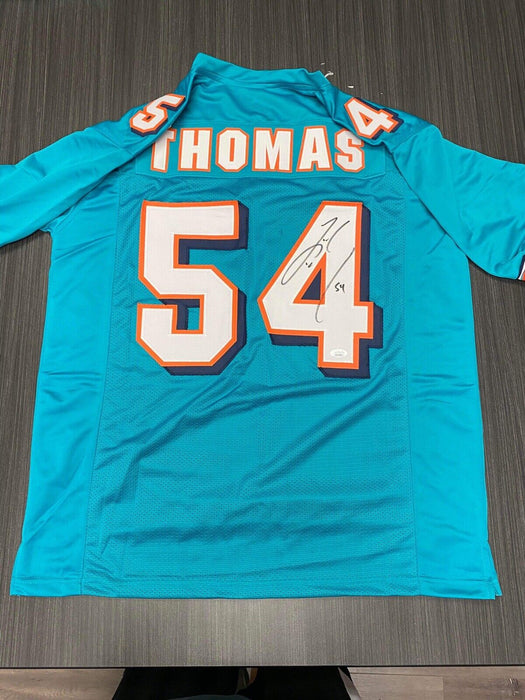 Zach Thomas Miami Dolphins Autographed Custom Jersey JSA