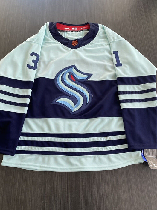 Philipp Grubauer Seattle Kraken Autographed Custom Jersey JSA