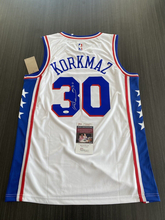 Furkan Korkmaz Philadelphia 76ers Autographed Custom Jersey JSA